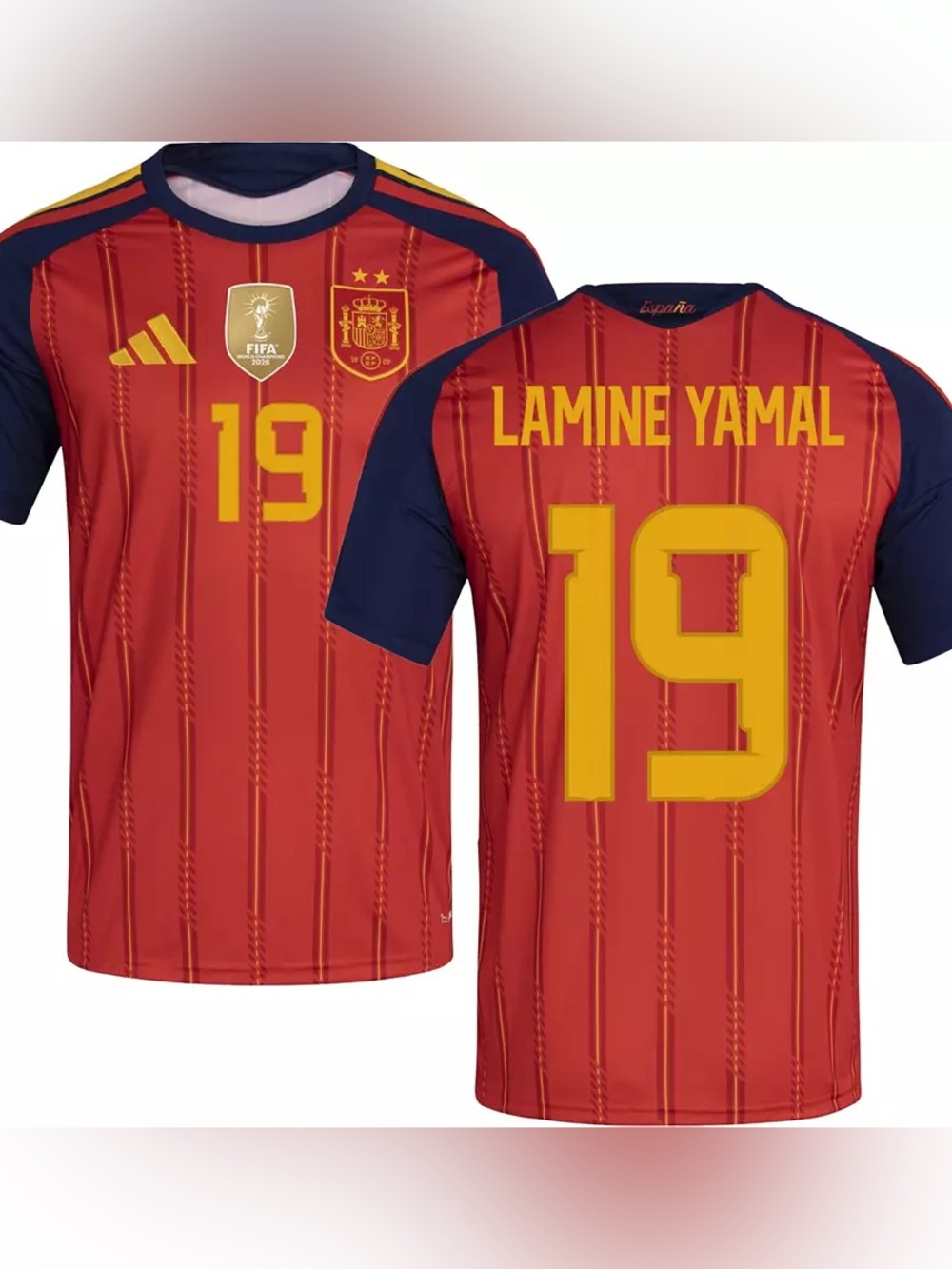 Spain LAMINE YAMAL #19 World Cup 2026 Champions Home Jersey - NEW W/ TAGS